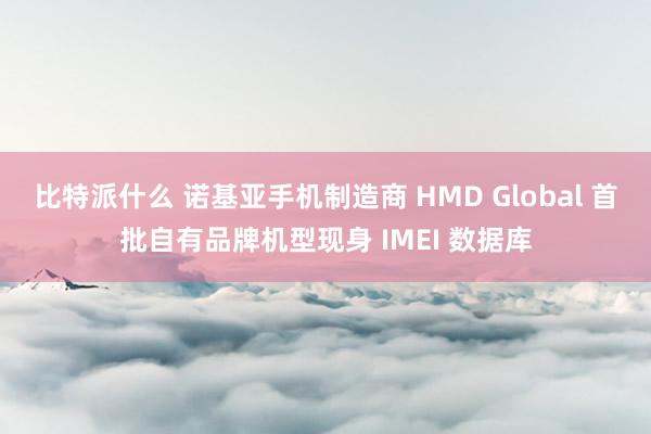 比特派什么 诺基亚手机制造商 HMD Global 首批自有品牌机型现身 IMEI 数据库