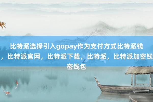 比特派选择引入gopay作为支付方式比特派钱包，比特派官网，比特派下载，比特派，比特派加密钱包