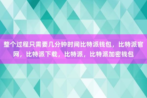 整个过程只需要几分钟时间比特派钱包，比特派官网，比特派下载，比特派，比特派加密钱包