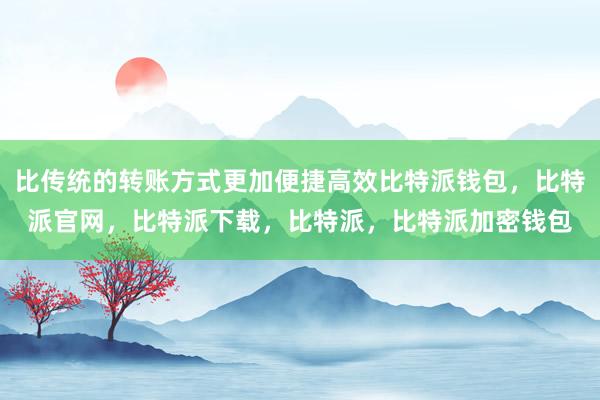 比传统的转账方式更加便捷高效比特派钱包，比特派官网，比特派下载，比特派，比特派加密钱包