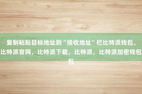 复制粘贴目标地址到“接收地址”栏比特派钱包，比特派官网，比特派下载，比特派，比特派加密钱包