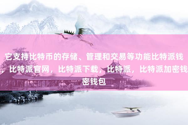 它支持比特币的存储、管理和交易等功能比特派钱包，比特派官网，比特派下载，比特派，比特派加密钱包