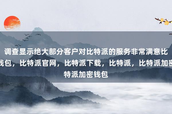 调查显示绝大部分客户对比特派的服务非常满意比特派钱包，比特派官网，比特派下载，比特派，比特派加密钱包