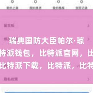 瑞典国防大臣帕尔·琼森表示比特派钱包，比特派官网，比特派下载，比特派，比特派加密钱包