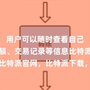 用户可以随时查看自己的账户余额、交易记录等信息比特派钱包，比特派官网，比特派下载，比特派，比特派加密钱包